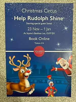 2019 John Lawson's Christmas Circus Poster - Badshot Lea/Squires Surrey • £5