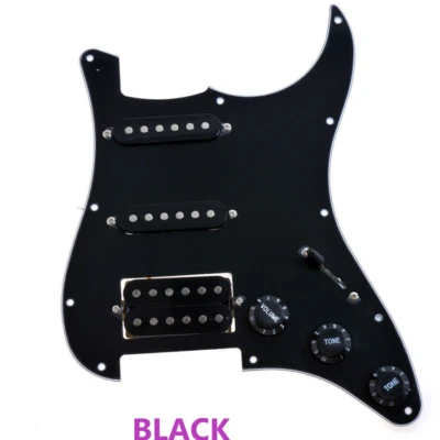 £43.19 • Buy For Fender Stratocaster Strat Parts HSS Guitar Loaded Prewired Pickguard Black