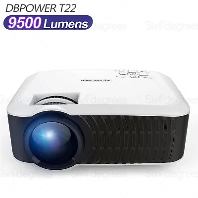 DBPOWER T22 LED Mini Home Projector 1080P HDMI USB SD Card VGA AV TV 9500 Lumens • $37.89