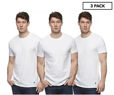 Polo Ralph Lauren 3 Pack T-Shirts With Pony Logo In White Polo Ralph Lauren Tee • £124.98