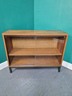 A Vintage Mid-late 20th Century Teak Low Level Bookcase Display Cabinet Cupboard • £35