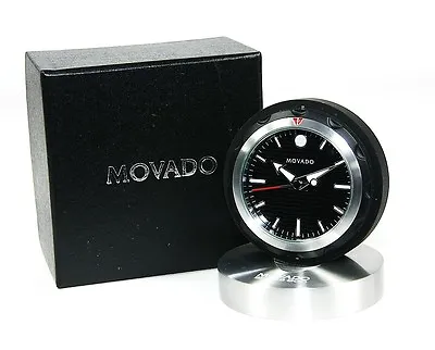 Movado Museum Dial Sleek And Versatile Travel Alarm Clock Rbl000218m    • $85