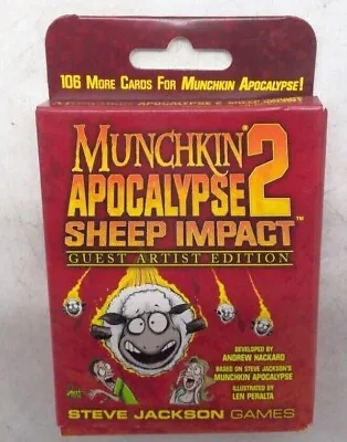 Munchkin Card Game  Guest Artist Edition  Apocalypse 2 Sheep Impact(DAMAGED BOX) • £5.89