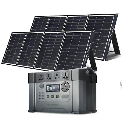 ALLPOWERS 2400W Power Station Solar Generator & 2x200W Foldable Solar Panel UK • £2699.99