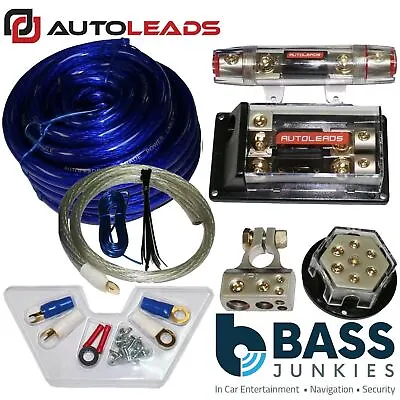 £99.99 • Buy Autoleads 2000 WATTS Pure Copper 0 / 4 AWG Power Cable 2 Amplifier ANL Amp Kit