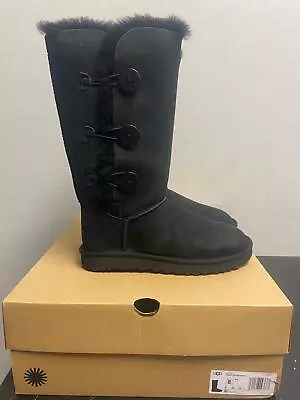 [1016227-BLK] UGG Women's Bailey Button Triplet II Black Boots *NEW* • £136.23