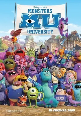 MONSTERS UNIVERSITY MOVIE POSTER 2 Sided ORIGINAL INTL Ver B 27x40 BILLY CRYSTAL • $22