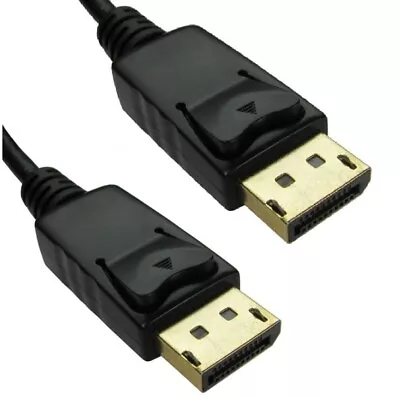 DisplayPort Cable - 2m Display Port Lead DP Male To Male Mac PC Laptop Monitor • £5.99