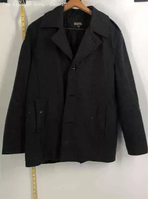 Michael Kors Mens Gray Long Sleeve Single-Breasted Pea Coat Size Medium • $9.99