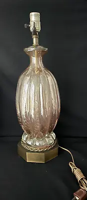 Vintage Barovier Toso Italian Murano Venetian Gold Art Glass Table Lamp • $275