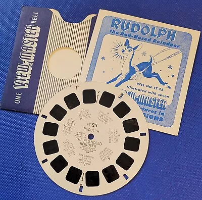 Sawyer's View-master Reel FT-25 Rudolph The Red-Nosed Reindeer W/ Blue Booklet • $22.99