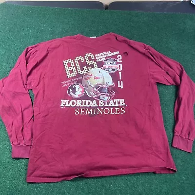 2014 BCS National Championship Game T Shirt Florida State Vs Auburn - 2XL • $3.82