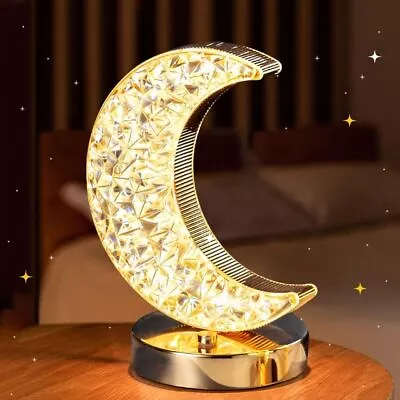 Romantic Moon Night Light With 3 Colors Modes Dimmable Touch Beside Lamp For Bed • $10.99