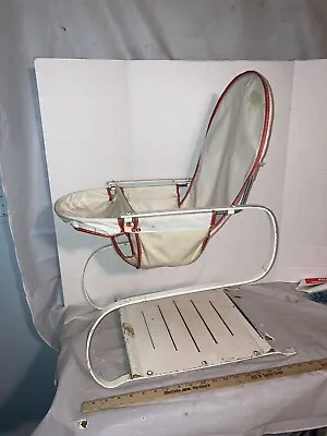 Vintage Baby Jumper Rocker Seat Teeterbabe Red White Model 56 Antique National • $49