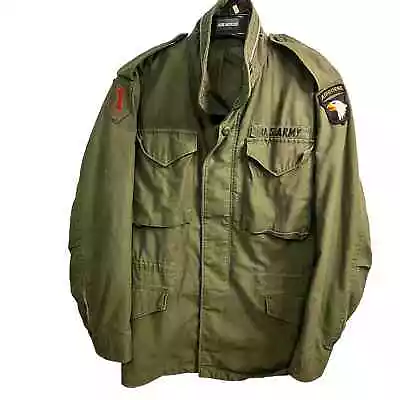 M-65 U.S. Army Field Jacket Vietnam Era Sm Long Airborne & Infantry Patch VTG • $75