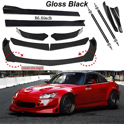 Front Bumper Lip Spoiler Splitter 86.6  Side Skirt Rear Lip For Honda S2000 • $79.99