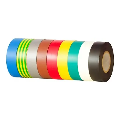 PVC Tape Electrical Insulation 5m - 20m - 33m Flame Retardent Tapes All Colours • £1.98