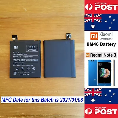 GENUINE Xiaomi Redmi Note 3 Battery BM46 4050mAh Good Quality - Local Seller  • $28
