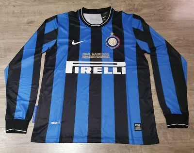 £30 • Buy Inter Milan 2010 Champions League Final Shirt - Long Sleeve - Large L