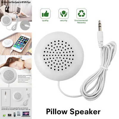 PILLOW SPEAKER - 3.5mm For MP3 MP4 Player For IPod White • £4.99