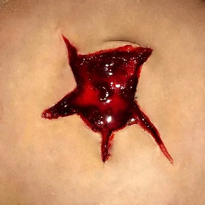 Hole Wound #1 Deep & Detailed Latex Scar Prosthetic Bullet Stigmata Stab Gunshot • £5.50