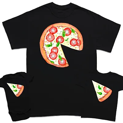 £7.49 • Buy Pizza Slice Fathers Day Son Daughter Kids  Baby Matching T-Shirts Top #FD