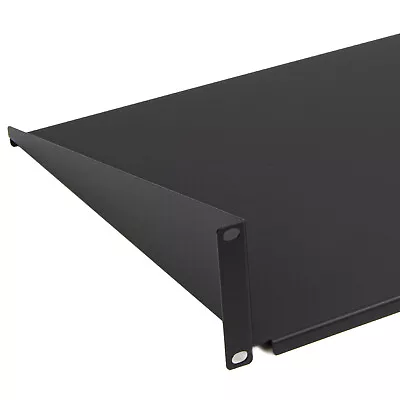 Fixed Cantilever Shelf 2U 350mm Deep Black 19 Inch Data Cabinet Rack • £28.87