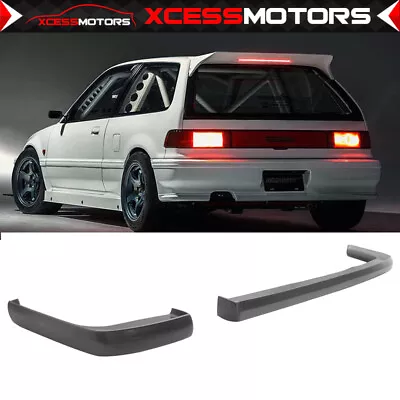 Fits 88-91 Honda Civic Hatchback Rear Bumper Lip IKON Style Unpainted Black PU • $154.99