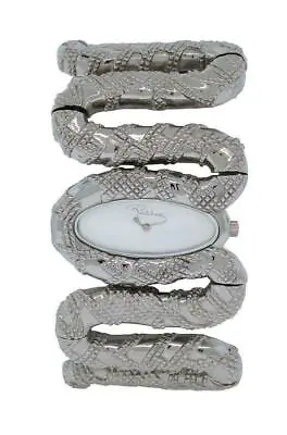 Roberto Cavalli R7253195515 Cleopatra Women's Analog Silver Tone Snake Watch • $1.25