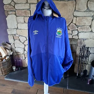 Linfield FC Premier Hooded Jacket Blue Size XL BNWT • £52