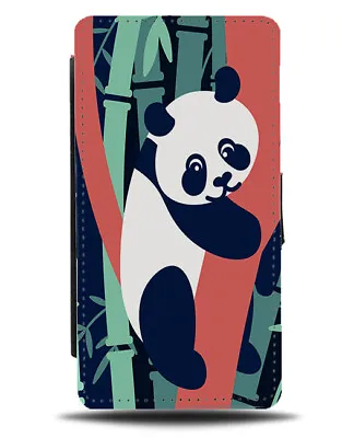 Sad Panda Drawing Flip Wallet Case Pandas Climbing Upset Sadness Crying M095 • £19.99