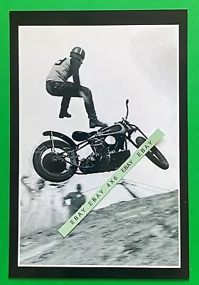 Found PHOTO Of Old INDIAN Or HARLEY DAVIDSON Motorcycle Hillclimb Race • $3.29