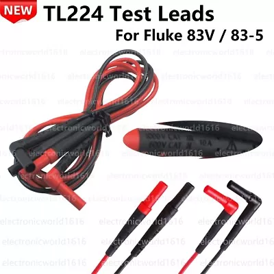 TL224 SureGrip Insulated Test Leads Set For Fluke 83V Industrial Multimeters NEW • £22.79