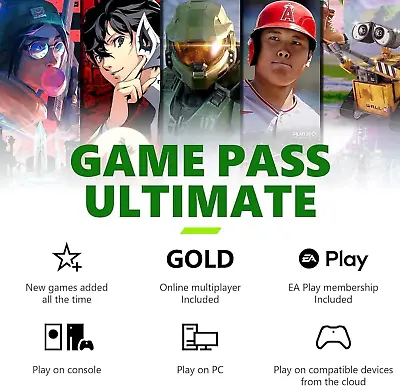Xbox Game Pass Ultimate 3 Month + Live Gold Membership - Fast Delivery - 90 Days • $30.95