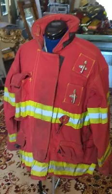 Vintage Retired Firefighter Turnout JACKET FIRE COAT USED *SHELL ONLY* SEE PICS! • $100