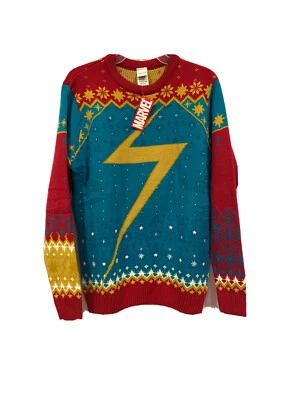 $49.99 • Buy Marvel Merchoid Captain Marvel Christmas Sweater Medium  NWT