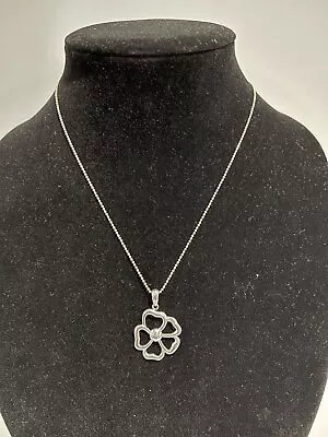 Qvc Steel By Design Stainless Steel Flower Pendant 18  Chain Necklace $94 • $18