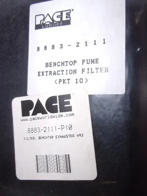 Pace 8883-2111-P10  Filter Mini Fumex BENCHTOP EXHAUSTER A93 PK OF 10 • $36