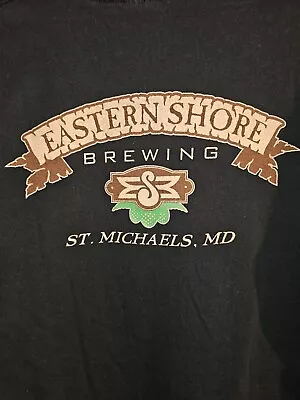 Eastern Shore Brewing St Michaels Maryland Large Mens Black Graphic Logo Tshirt  • $13.99