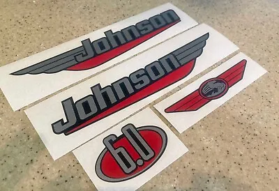 Johnson Sea-Horse 6 HP Vintage Outboard Motor Vinyl Decal Kit Free Shipping! • $22