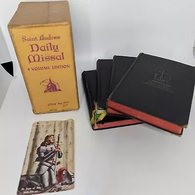 Saint Andrew Daily Missal 4 Volume Pocket Edition 1947 Christian Catholic VTG • $114.88