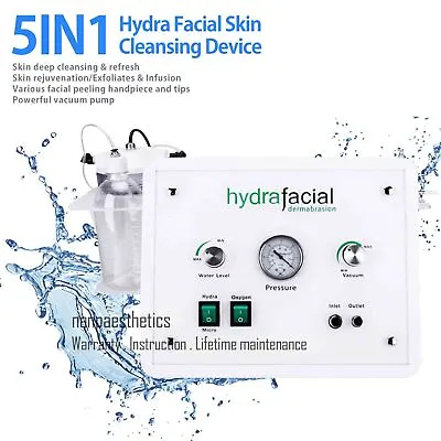 5 IN 1 Hydra Water Dermabrasion Spa Facial Deep Cleansing Skin Tighten Machine • $590