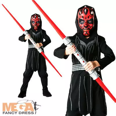 Darth Maul Boys Star Wars Fancy Dress Costume Child Kids Childrens Outfit + Mask • £19.99