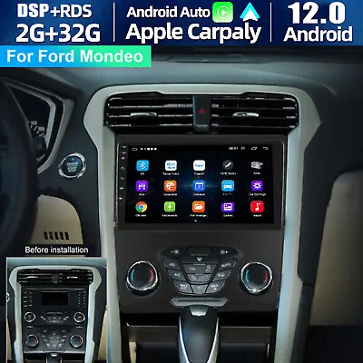 9  Carplay For 2013-2016 Ford Fusion Mondeo Android 12 Car Stereo Radio Navi GPS • $148.19