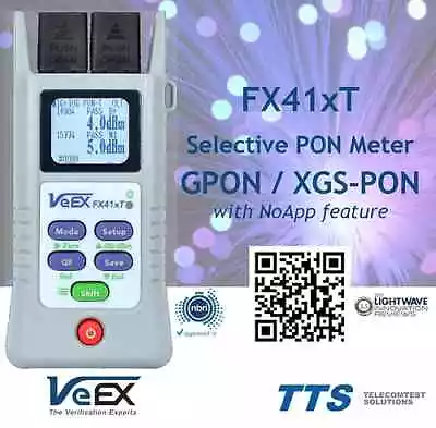 FX41xT Selective PON Optical Power Meter For G-PON And XGS-PON • $569.93