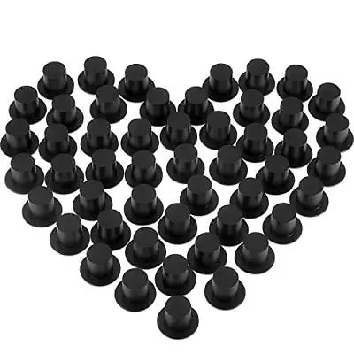 50 Pieces Mini Black Top Hats Miniature Top Hats Plastic Magician Hats For DIY • $11.22