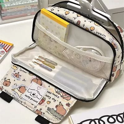 Multi-functional Pencil Case Stationery Storage Pouch  Student Gift • £6.05