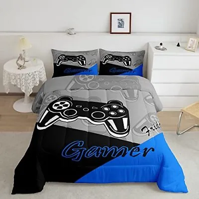 Gaming Comforter For Boys Teen Video Game Bedding Set For Kids Gamer Comforter F • $55.50