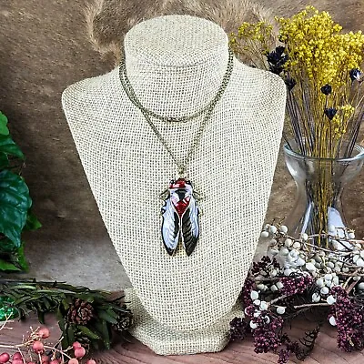 E21f  Locust Cicada Jewelry Necklace Insect Fashion Bug Oddities Curiosities • $17.95