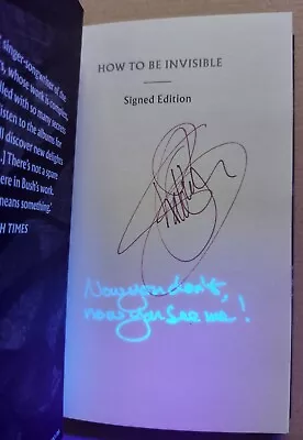 Kate Bush How To Be Invisible SIGNED Paperback Book + UV Ink Message New MINT • £749